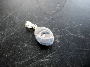 Preview: Anhänger, SterlingSilber, Shiva Auge, weiß, oval, Schutz