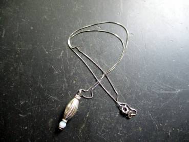 Preview: Kette, Sterlingsilber, Anhänger, Olive, Aquamarin, Schmuck, Frauen, Mädchen