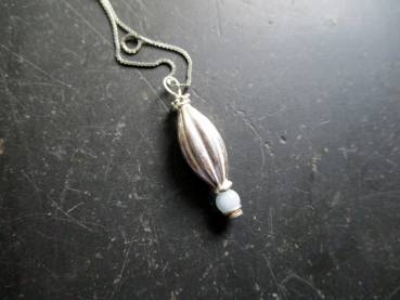 Preview: Kette, Sterlingsilber, Anhänger, Olive, Aquamarin, Schmuck, Frauen, Mädchen