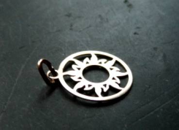Anhänger, Sterlingsilber, Silber, Sonne, filigran, klein, Freude, Schmuck