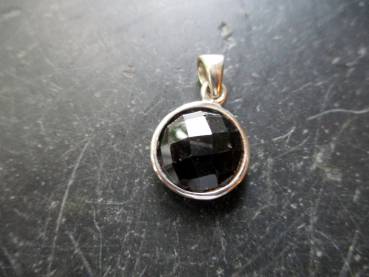 Preview: Anhänger, Sterlingsilber,Turmalin, facettiert, schwarz, Schmuck, Frauen