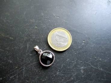 Anhänger, Sterlingsilber,Turmalin, facettiert, schwarz, Schmuck, Frauen