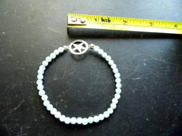 Preview: Armband, Aquamarin, Seestern, Sterlingsilber, hellgrün, Symbolarmband