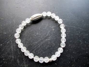 Preview: Armband, Bergkristall, Sterlingsilber, Silber, weiß, Braut, Schmuck