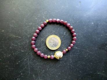 Preview: Armband, Symbol Armband, Amethyst, lila, Schnecke, Kupfer, vergoldet, Schmuck, Frauen