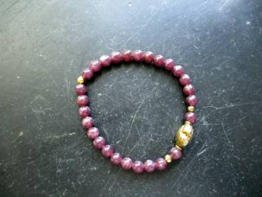 Preview: Armband, Symbol Armband, Amethyst, lila, Schnecke, Kupfer, vergoldet, Schmuck, Frauen