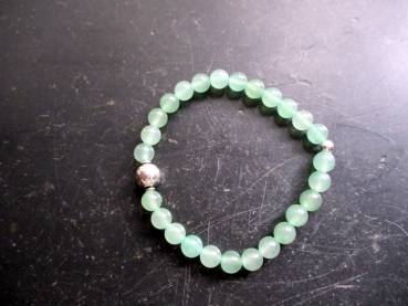 Preview: Armband, Aventurin, grün, Silberkugel, Schmuck, Frauen
