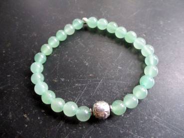 Preview: Armband, Aventurin, grün, Silberkugel, Schmuck, Frauen