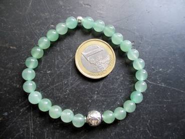 Armband, Aventurin, grün, Silberkugel, Schmuck, Frauen