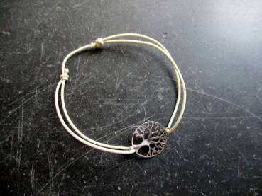 Preview: Armband, Gummi, verstellbar, Baum des Lebens, Silber, Schmuck, Unisex