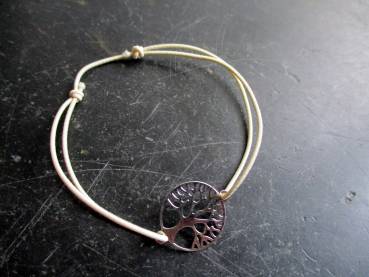 Armband, Gummi, verstellbar, Baum des Lebens, Silber, Schmuck, Unisex