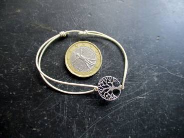Preview: Armband, Gummi, verstellbar, Baum des Lebens, Silber, Schmuck, Unisex