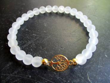 Preview: Armband, Bergkristall, Silber, vergoldet, Baum des Lebens, Schmuck, Symbolarmband