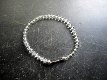 Preview: Armband, Symbol Armband, Bergkristall, Sterlingsilber, Hand von Fatima, Schutz