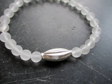 Preview: Armband, Bergkristall, Sterlingsilber, Silber, weiß, Braut, Schmuck
