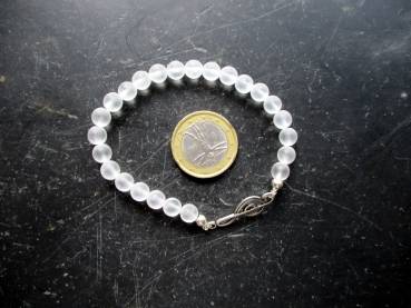 Preview: Armband, Bergkristall, matt, Notenschlüssel,  Schmuck, Frauen