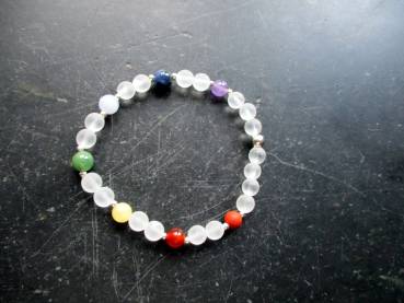 Preview: Armband, Chakra Armband, Edelsteine, bunt, Schmuck, Frauen, Bergkristall