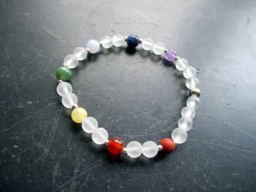Armband, Chakra Armband, Edelsteine, bunt, Schmuck, Frauen, Bergkristall