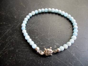 Armband, Chalcedon, hellblau, Schildkröte, Sterlingsilber, Schmuck, Frauen