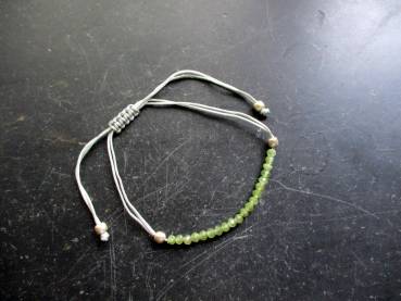 Preview: Armband, Symbolarmband, Grossular, Granat, grün, verstellbar, Frauen, Mädchen, Herzchakra