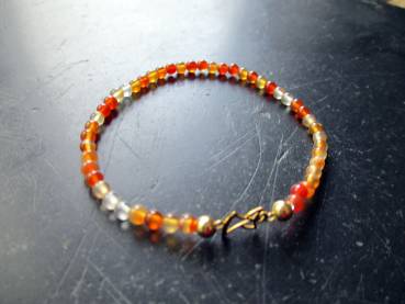 Preview: Armband, Symbolarmband, Mondstein, Engel,  Sterlingsilber, vergoldet