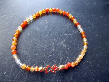 Preview: Armband, Symbolarmband, Mondstein, Engel,  Sterlingsilber, vergoldet