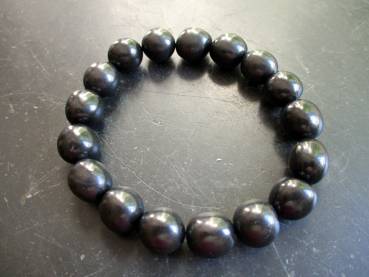 Preview: Armband, Schungit, schwarz, Schmuck, Männer, Biker