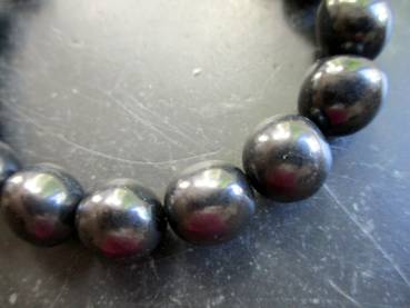 Preview: Armband, Schungit, schwarz, Schmuck, Männer, Biker