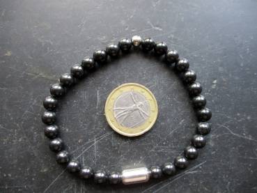 Preview: Armband, Schungit, schwarz, Sterlingsilber, Schmuck, Frauen