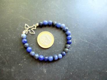 Preview: Armband, Symbolarmband, Sodalith, Friedenstaube, Sterlingsilber, Taube