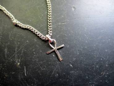 Preview: Anhänger, Kreuz, Atlantiskreuz, Ankh, Sterlingsilber, mini, Schutz