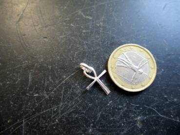 Anhänger, Kreuz, Atlantiskreuz, Ankh, Sterlingsilber, mini, Schutz