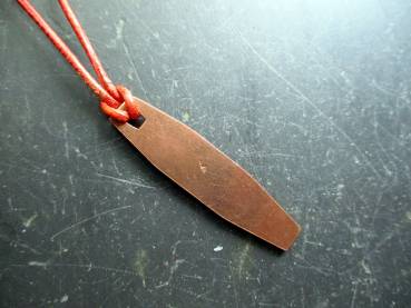 Preview: Kette, Lederband, Siegel von Atlantis, Atlantissiegel, Anhänger, Kupfer, Schmuck