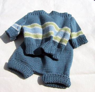 BabyPulli, Baby, Pullover, Pullunder, blau, Baby, Baumwolle
