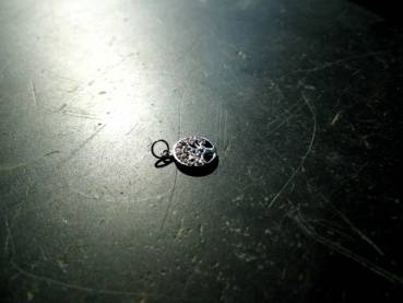 Silberanhänger, Anhänger, Baum, Baum des Lebens, Zirkonia, Esoterik, Schmuck, Unisex, groß