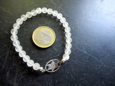 Preview: Armband, Bergkristall, Silber,  Edelweiß, Symbolarmband, Dirndl, Tracht