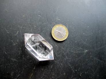 Preview: Bergkristall, Doppelender, Edelstein, klar, Deko, Meditation, Reiki