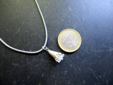 Preview: Anhänger, Sterlingsilber, Bergkristall, Blume, Krone, Schmuck, Frauen, Mädchen, Lederband