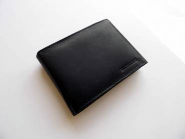 Preview: Geldbörse, Portemonnaie, Unisex, schwarz, Leder