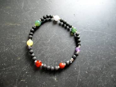 Preview: Armband, Lava,  Chakra Armband, Chakra, Unisex, Symbolarmband, Chakrasteine