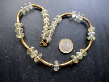 Preview: Kette, Citrin, gelb, Sterlingsilber, vergoldet, Schmuck, Frauen