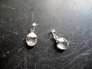 Preview: Ohrring, Creole, Sterlingsilber, Anhänger Mondstein, Schmuck, Mädchen, Frauen