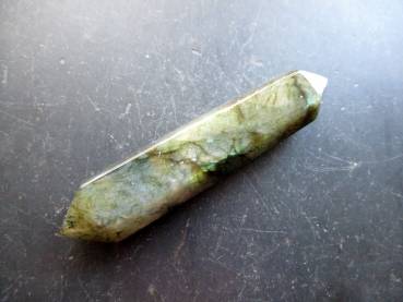 Preview: Edelstein, Labradorit, Doppelender, Meditation, Akupunktur, Massage, bunt schimmernd