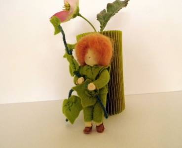 Waldorf, Püppchen, Jahrszeitentisch, Puppe, Deko, Efeu