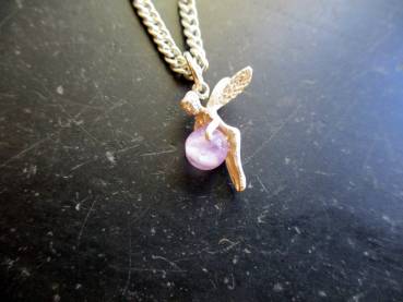 Anhänger, Elfe, Fee, Sterlingsilber, Amethyst, Schmuck, Märchen