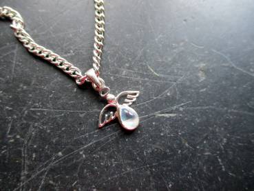 Preview: Engel, Anhänger, Sterlingsilber, Mondstein, weiß, Schmuck, Frauen , Mädchen