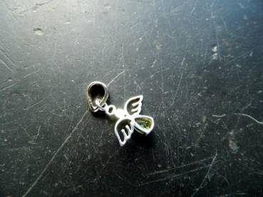 Engel, Anhänger, Sterlingsilber, Peridot, grün, facettiert, Schmuck, Frauen , Mädchen