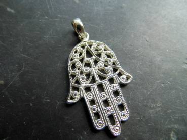 Anhänger, Sterlingsilber, Fatima, Hand von Fatima, Schutz, Symbol, Hand