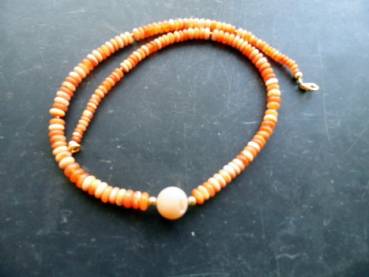 Preview: Kette, Opal, Feueropal, rot, Schmuck, Druse, Druzy, Frauen, Silber, vergoldet