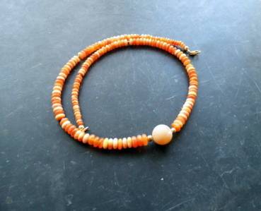 Preview: Kette, Opal, Feueropal, rot, Schmuck, Druse, Druzy, Frauen, Silber, vergoldet